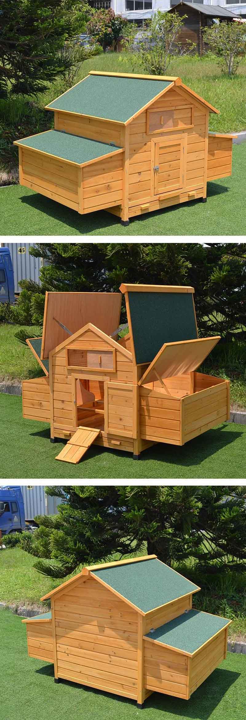 Pet Products Factory OEM Wooden Chicken coop hen house wood chicken cage