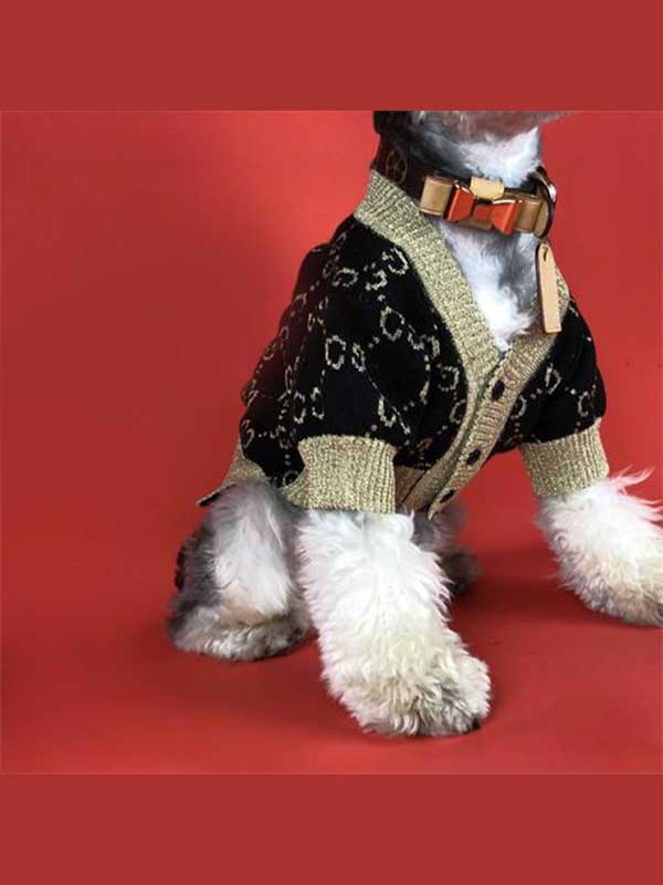 Dog Clothes Knit Sweater Cardigan Pet Winter Wear 06-1327 (4) Dog Clothes Knit Sweater Cardigan Pet Winter Wear 06-1327