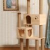 Wholesale wooden cat tree house cat climbing scratching frame