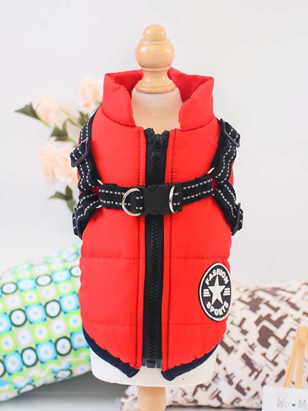 GMTPET Apparel Supplier Factory Multifunctional Dog Coat Keep Warm Waterproof Ventilation Tractable For Dog Winter Clothes 06-1593-