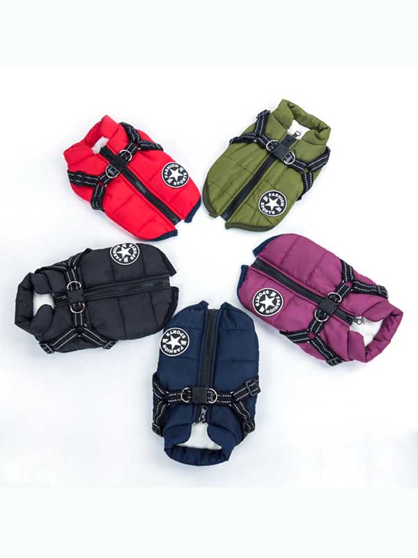 GMTPET Apparel Supplier Factory Multifunctional Dog Coat Keep Warm Waterproof Ventilation Tractable For Dog Winter Clothes 06-1593-