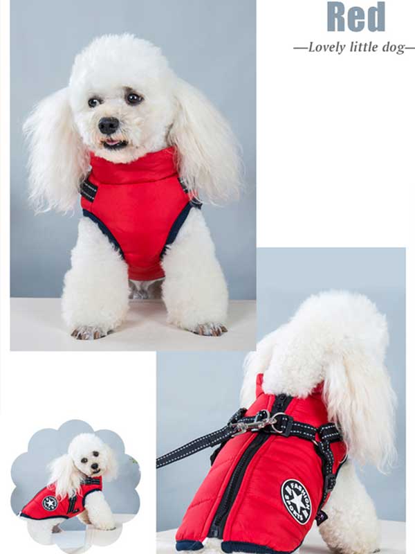 GMTPET Apparel Supplier Factory Multifunctional Dog Coat Keep Warm Waterproof Ventilation Tractable For Dog Winter Clothes 06-1593-