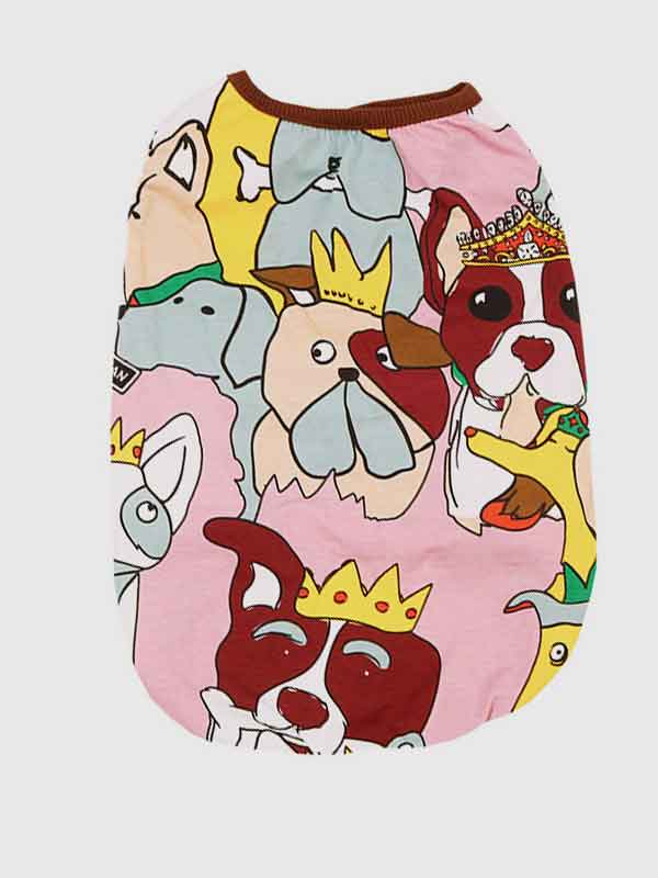 cotton cartoon fat dog bulldog pug dog wearing vest