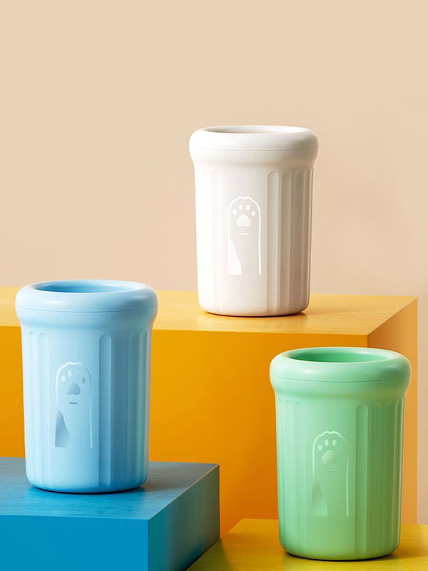 Factory OEM ODM Wholesale Washer with Soft Silicone Brush Dog paw washer cup 134-10018